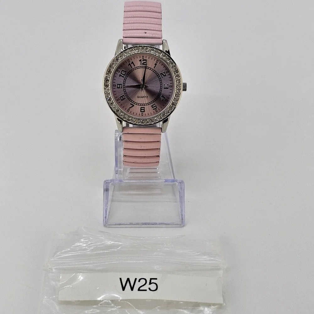 Women's Watch 36MM Pink Dial Pink Stretch Metal Band 5.75